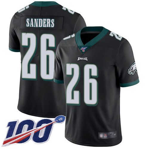 Men Philadelphia Eagles #26 Miles Sanders Black Alternate Vapor Untouchable NFL Jersey Limited Player